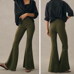 Anthropologie Maeve Slim Trumpet Flare Pants